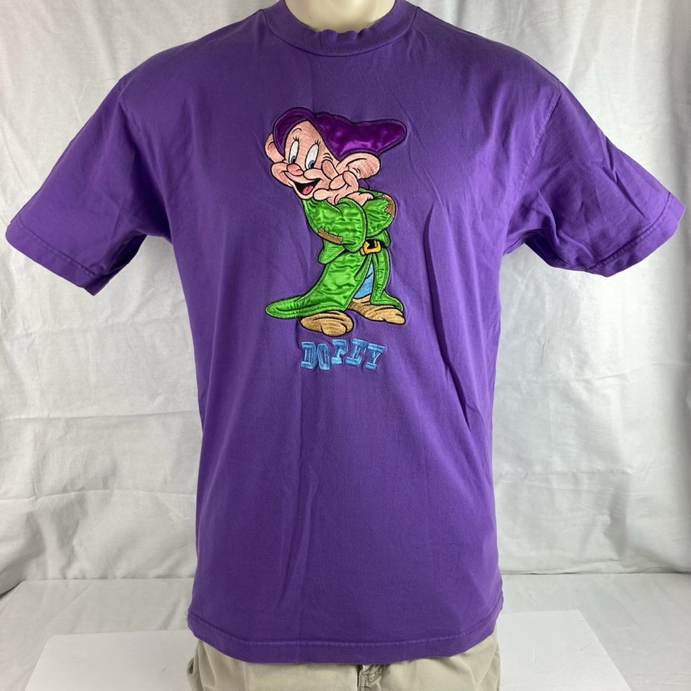 Disney Purple Short Sleeve Tee with Dwarf Applique
